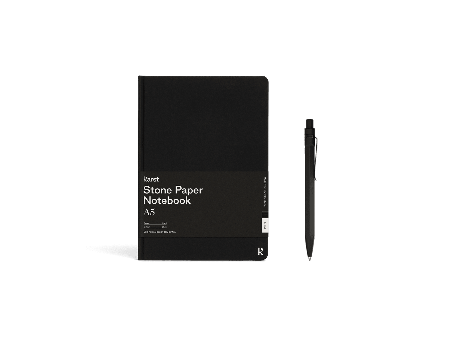 A5 Hardcover Notebook & Stone Pen Set