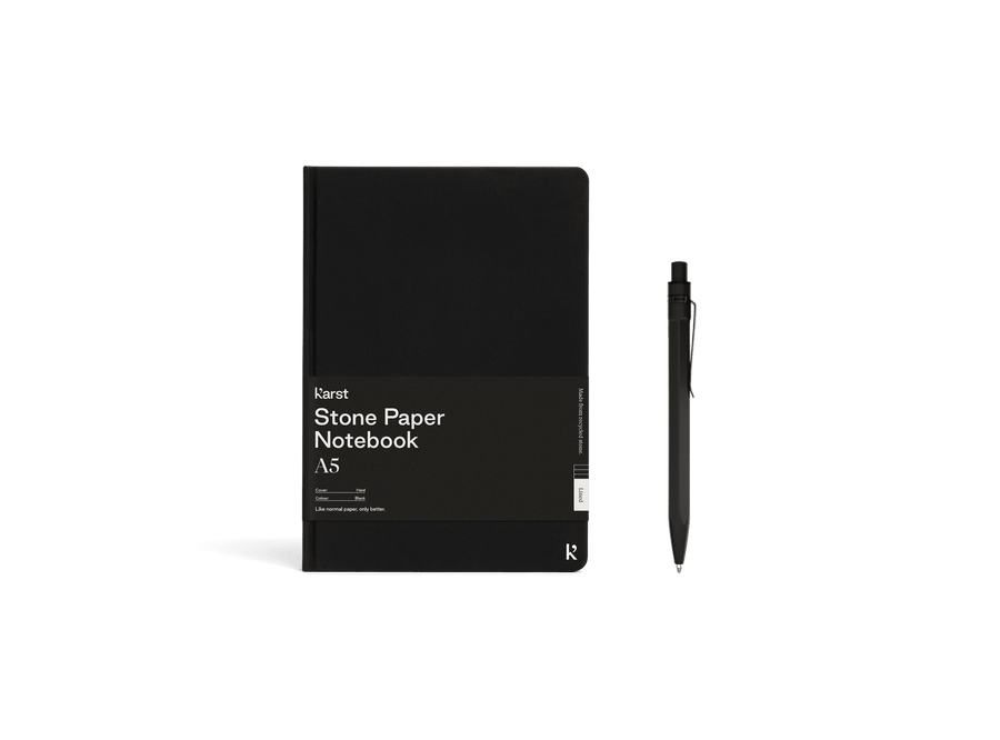 A5 Hardcover Notebook & Stone Pen Set
