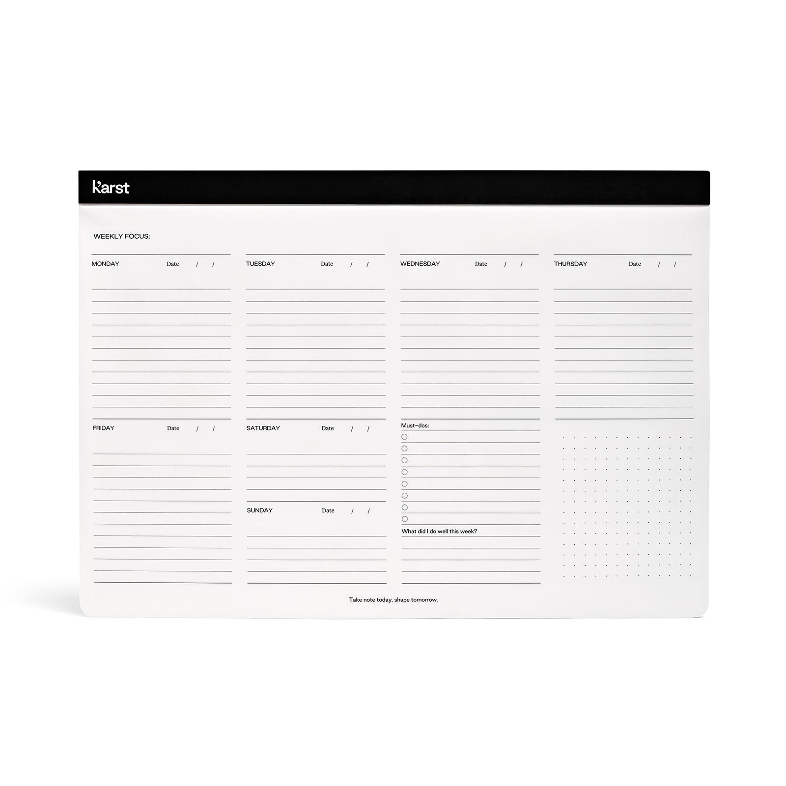 Weekly Desk Pad A4